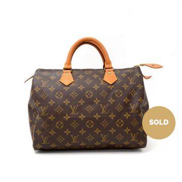 Louis Vuitto Speedy 30 Monogram Canvas Handbag