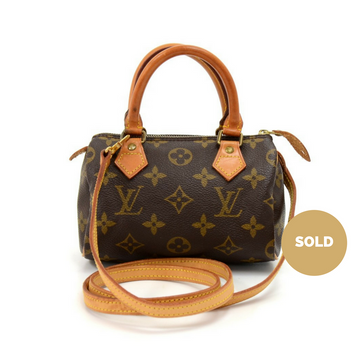 Louis Vuitto Speedy Mini Sac HL Monogram Canvas Handbag