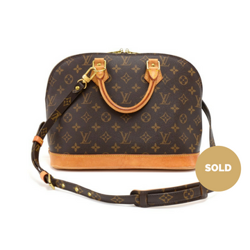 Louis Vuitto Alma Monogram Canvas Handbag with Strap