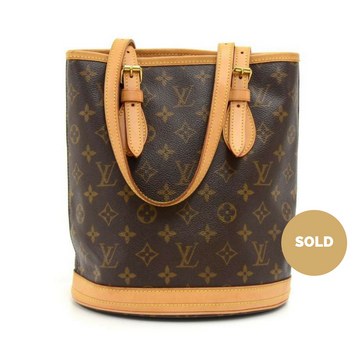 Louis Vuitto Bucket PM Monogram Canvas Shoulder Bag