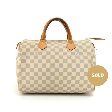 Louis Vuitto Speedy 30 Damier Azur Canvas City Handbag