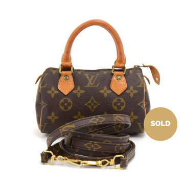 Louis Vuitto Mini Speedy Sac HL Monogram Canvas Handbag with Strap