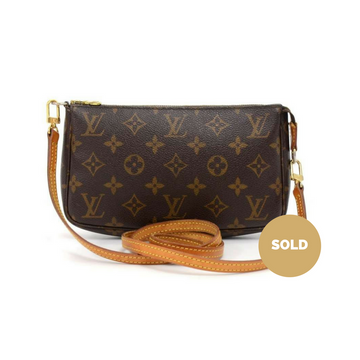 Louis Vuitto Pochette Accessoires Monogram Canvas Bag with Long Strap