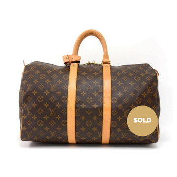 Louis Vuitto Keepall 45 Monogram Canvas Travel Bag