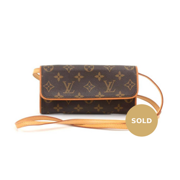 Louis Vuitto Pochette Twin PM Monogram Canvas Shoulder Bag