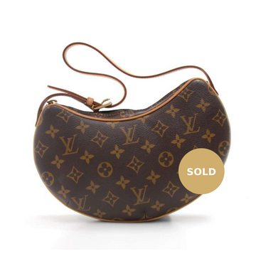 Louis Vuitto Pochette Croissant Monogram Canvas Shoulder Handbag