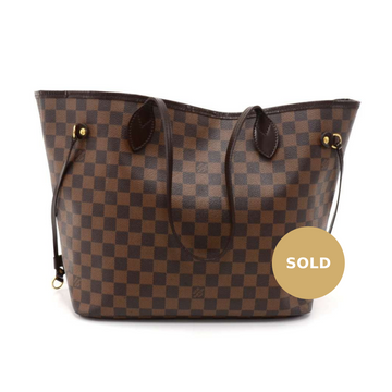 Louis Vuitto Neverfull MM Damier Ebène Canvas Tote Bag