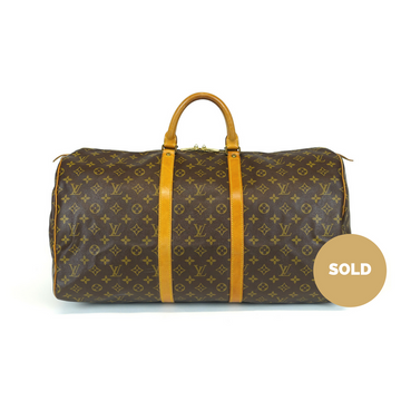 Louis Vuitto Vintage Keepall 55 Monogram Canvas Travel Bag