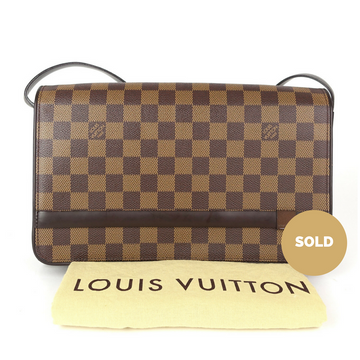 Louis Vuitto Tribeca Carre Damier Ebene Canvas Shoulder Bag