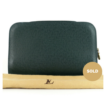 Louis Vuitto Baikal Taiga Leather Pochette Bag