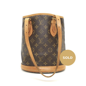 Louis Vuitto Petit Bucket Monogram Canvas Tote Bag