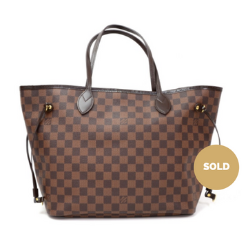 Louis Vuitto Damier Ebene Canvas Neverfull MM Tote