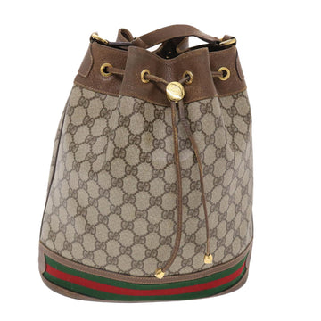 GUCCI VS Canvas Web Sherry Line Shoulder Bag Beige Red Green  tb826