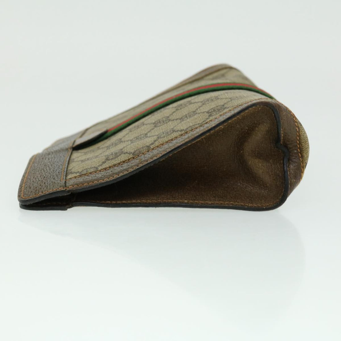 GUCCI VS Canvas Web Sherry Line Clutch Bag Beige Green Red  th2821