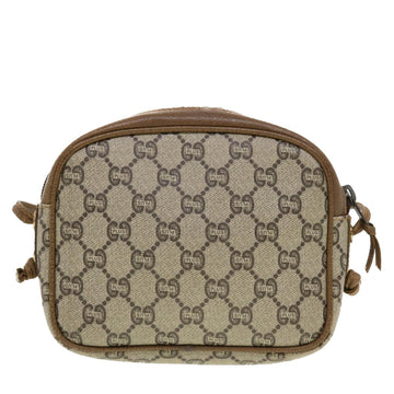 GUCCI VS Plus Canvas Shoulder Bag PVC Leather Beige  th3681