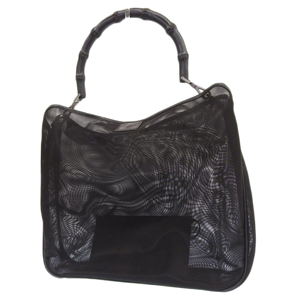 Gucci Bamboo Mesh Handbag Black