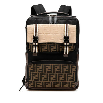 Fendi Nylon Leather Zucca Backpack 7VZ047