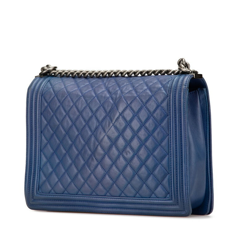 Chanel Lambskin Boy Chanel Coco Mark Shoulder Bag