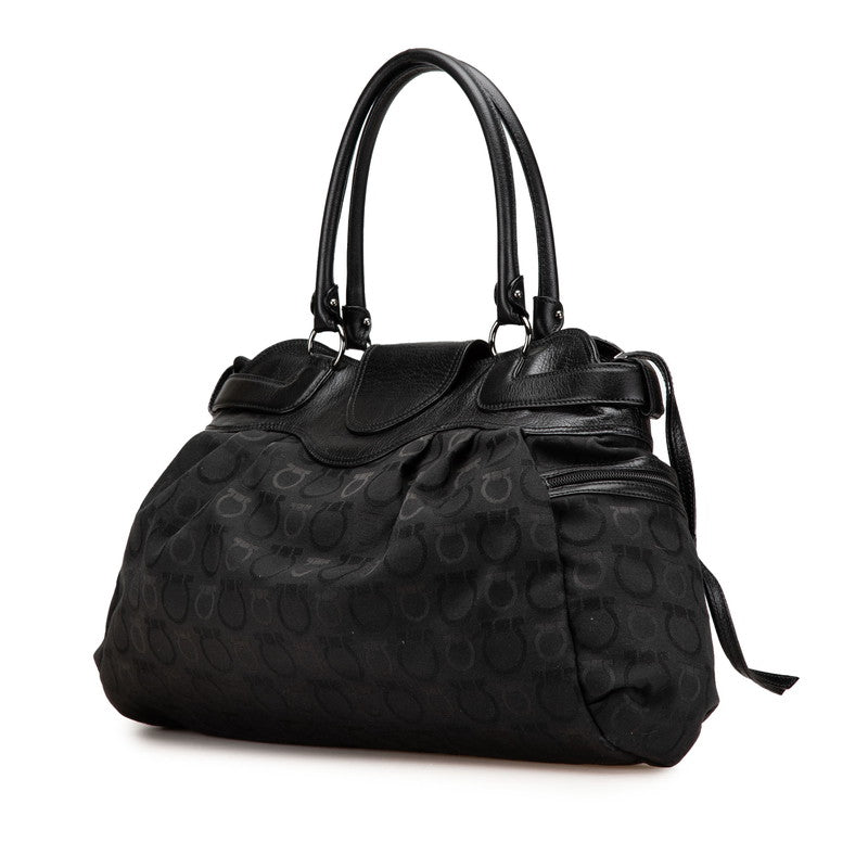 Salvatore Ferragamo Canvas Leather Gancini Handbag