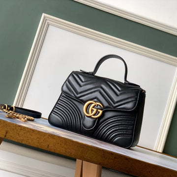 VS Marmont 26.5cm Black Calfskin Gold Hardware