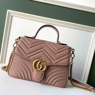 VS Marmont 26.5cm Dark Beige Calfskin Gold Hardware