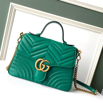 VS Marmont 26.5cm Green Calfskin Gold Hardware