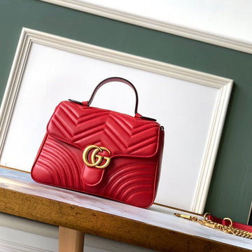 VS Marmont 26.5cm Red Calfskin Gold Hardware