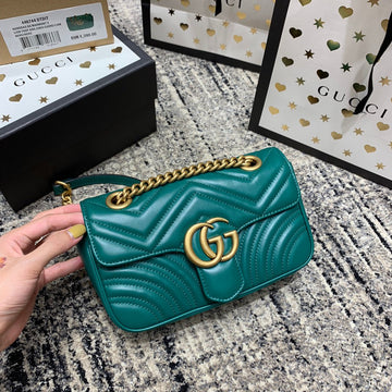 VS Marmont 22cm Turquoise Calfskin Gold Hardware