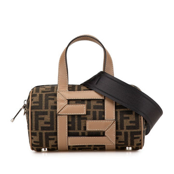 Fendi Zucca Canvas Leather 2way Bag 7VA570