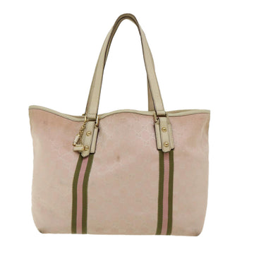 GUCCI VS Canvas Sherry Line Shoulder Bag 2Set Pink Beige