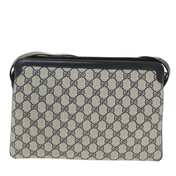 GUCCI VS Canvas Sherry Line Shoulder Bag PVC Leather Gray Red Navy