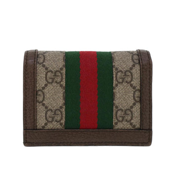GUCCI VS Canvas Web Sherry Line Ofidia Wallet Beige Red Green 523155  yk7191