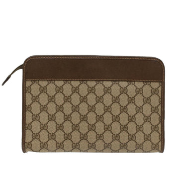 GUCCI VS Canvas Clutch Bag PVC Leather Beige 014.122.6063.4021  yk7734