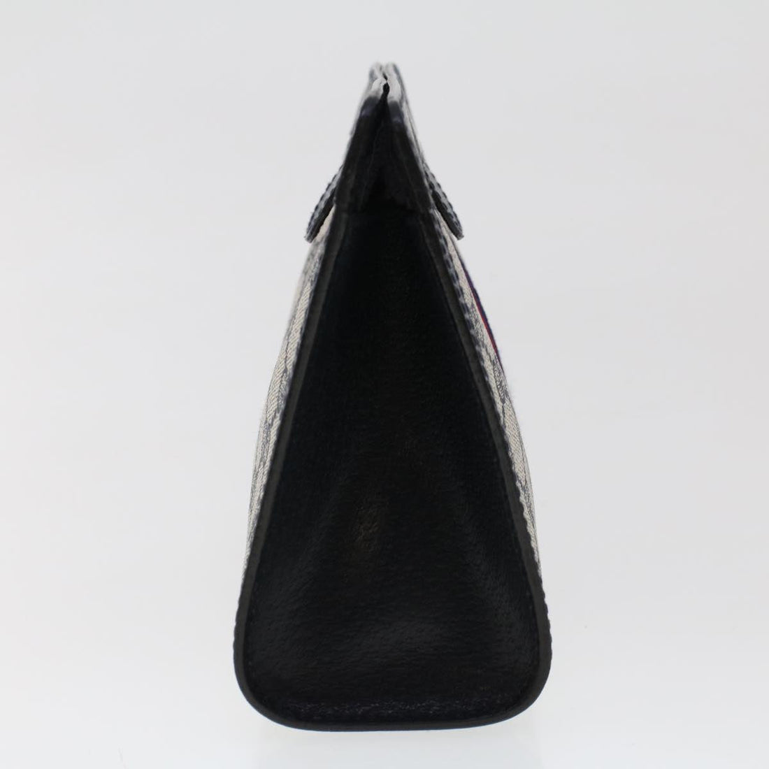 GUCCI VS Canvas Sherry Line Clutch Bag PVC Leather Navy Red
