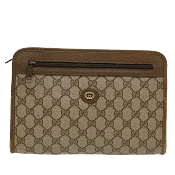 GUCCI VS Canvas Clutch Bag PVC Leather Beige  yk7935B