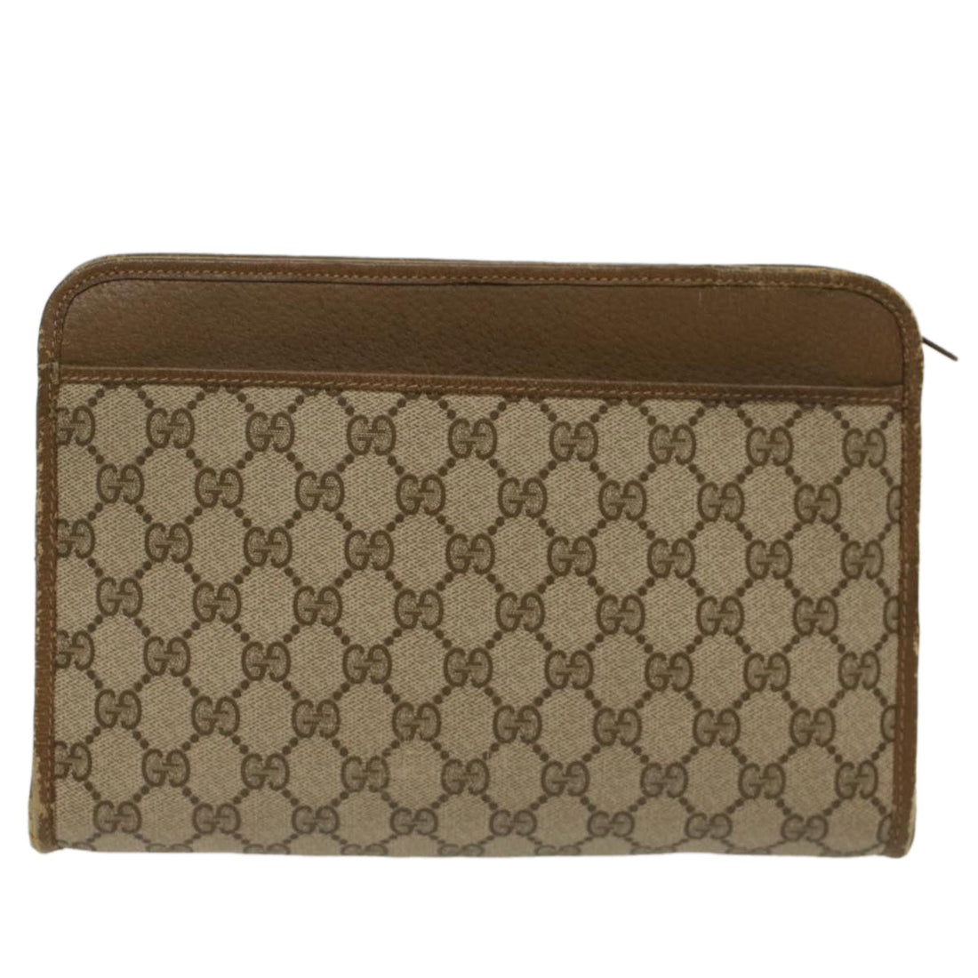 GUCCI VS Canvas Clutch Bag PVC Leather Beige  yk7935B
