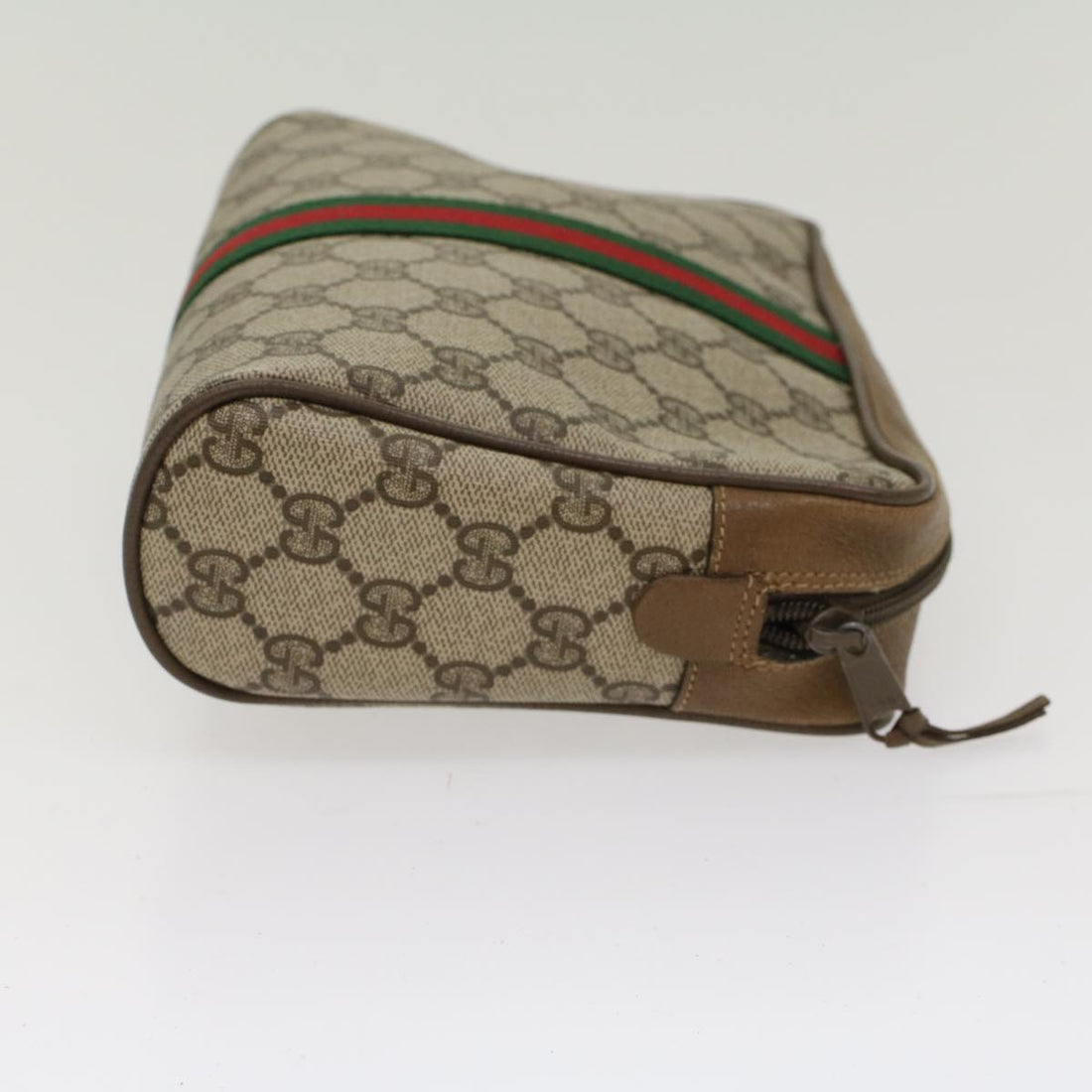 GUCCI VS Canvas Web Sherry Line Clutch Bag Beige Red Green 39.01.012  yk7950