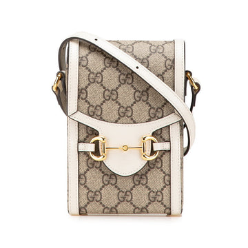 Gucci CS Supreme Horsebit Shoulder Bag PVC Leather 625615