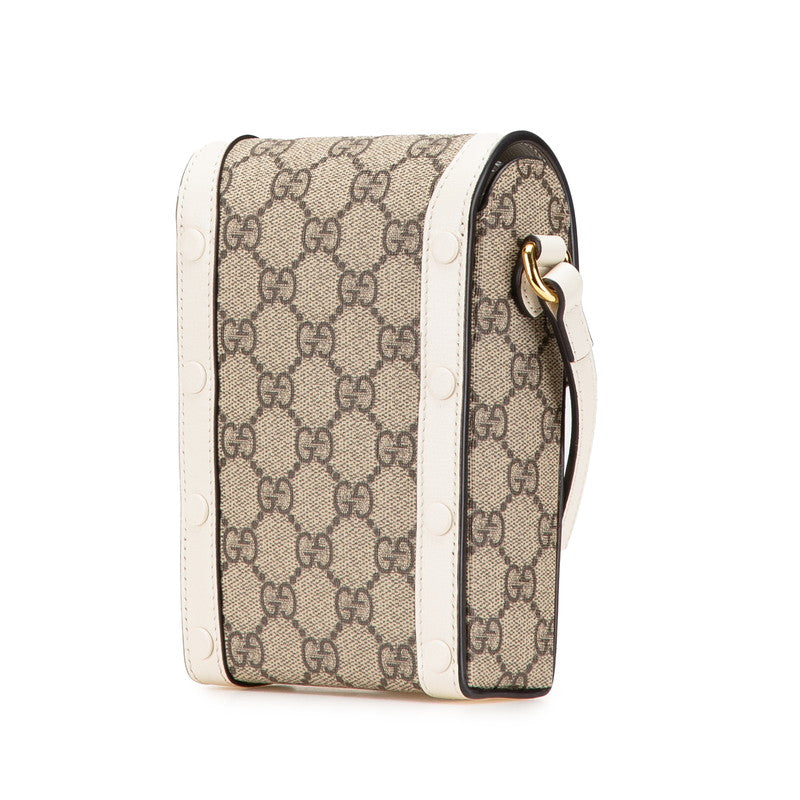 Gucci CS Supreme Horsebit Shoulder Bag PVC Leather 625615